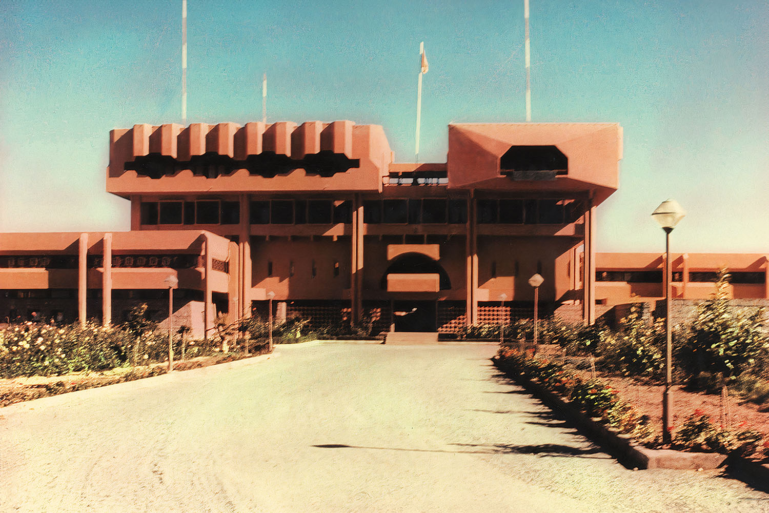 municipality building of marrakech in brutalist architecture style